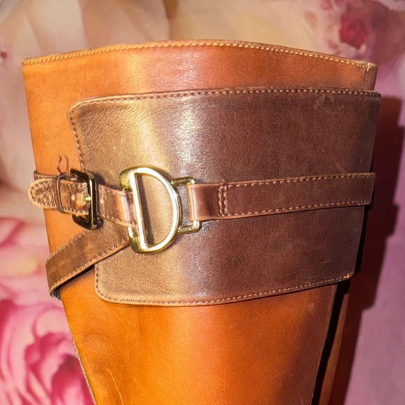 Cole Haan and Nike Air Brown Leather Heeled Boots - Picture 4 of 7